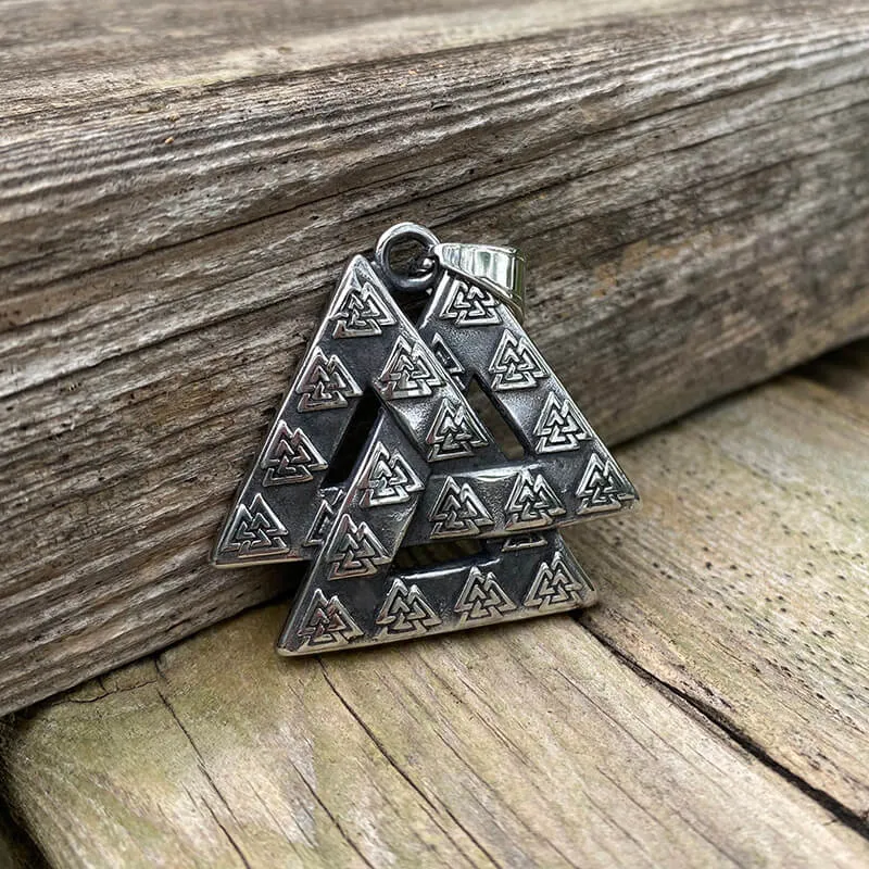 Vintage Valknut Stainless Steel Viking Pendant sold by GTHIC product image thumbnail 4