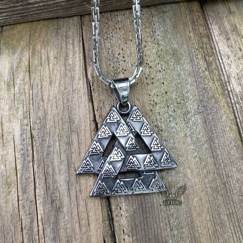 Vintage Valknut Stainless Steel Viking Pendant sold by GTHIC