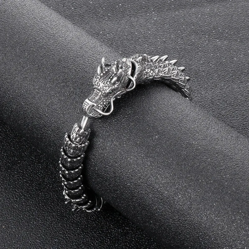 Chinese Dragon Stainless Steel Animal Bracelet sold by GTHIC