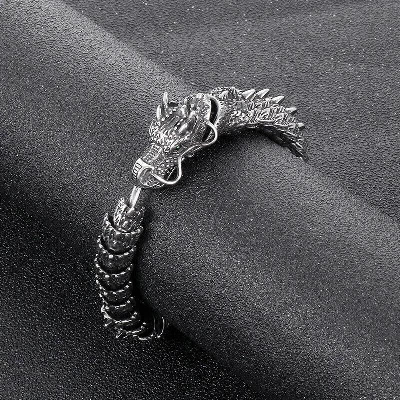 Chinese Dragon Stainless Steel Animal Bracelet sold by GTHIC