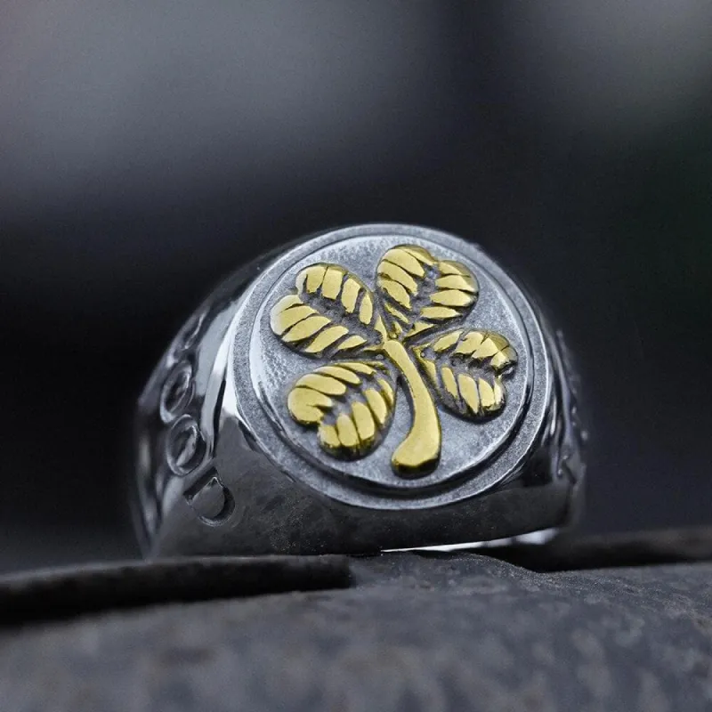 Four Leaf Clover Stainless Steel Lucky Ring sold by GTHIC