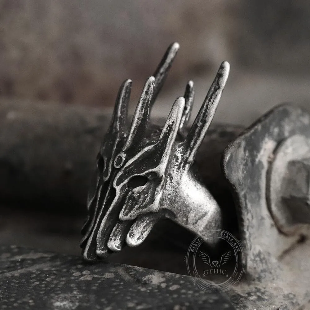 Helm of Sauron Stainless Steel Ring sold by GTHIC product image thumbnail 4