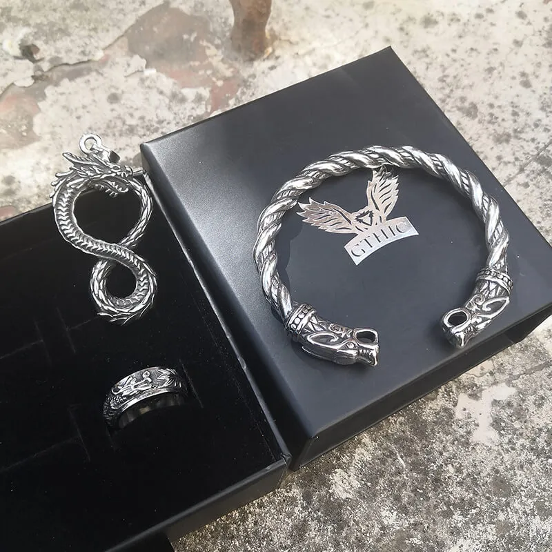 3 Pcs Mystery Dragon Stainless Steel Jewelry Set sold by GTHIC product image thumbnail 2