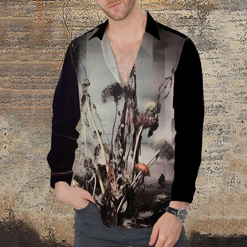 Gothic Flower Ruins Long Sleeve Shirt sold by GTHIC
