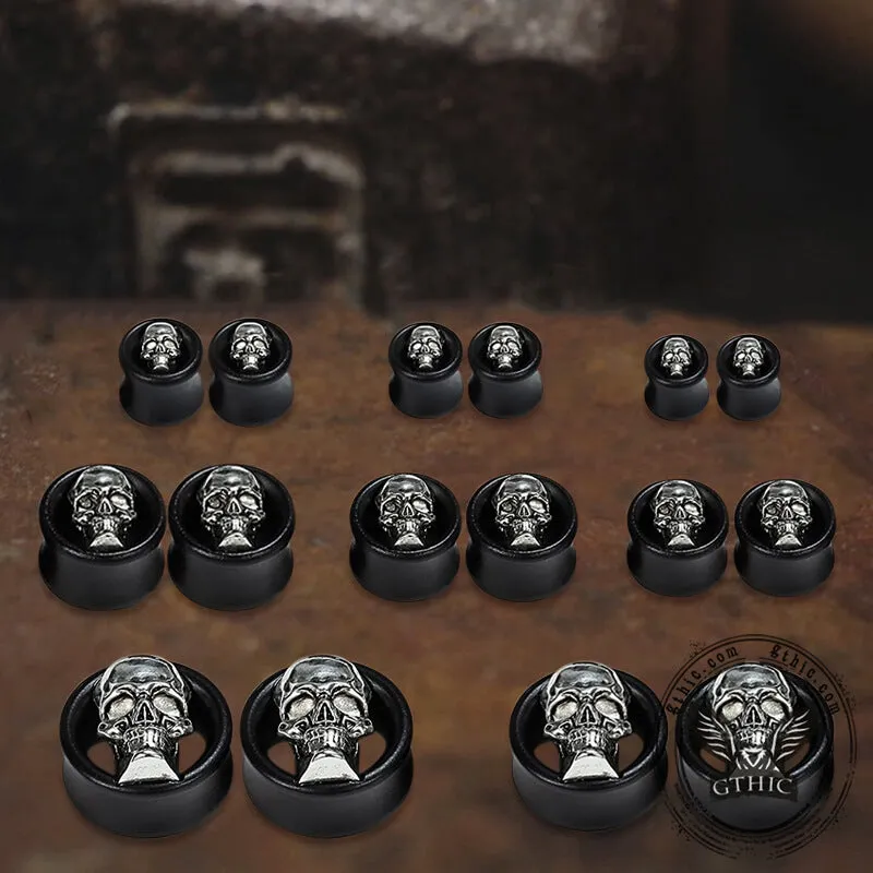 Skull And Star Wood Alloy Ear Gauges sold by GTHIC product image thumbnail 3