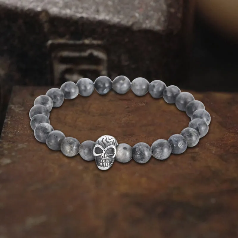 Skull Stainless Steel Beads Bracelet sold by GTHIC product image thumbnail 4