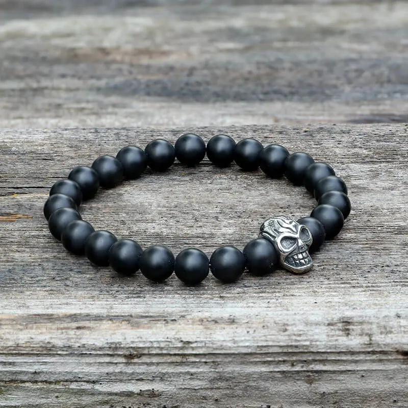 Skull Stainless Steel Beads Bracelet sold by GTHIC product image thumbnail 5