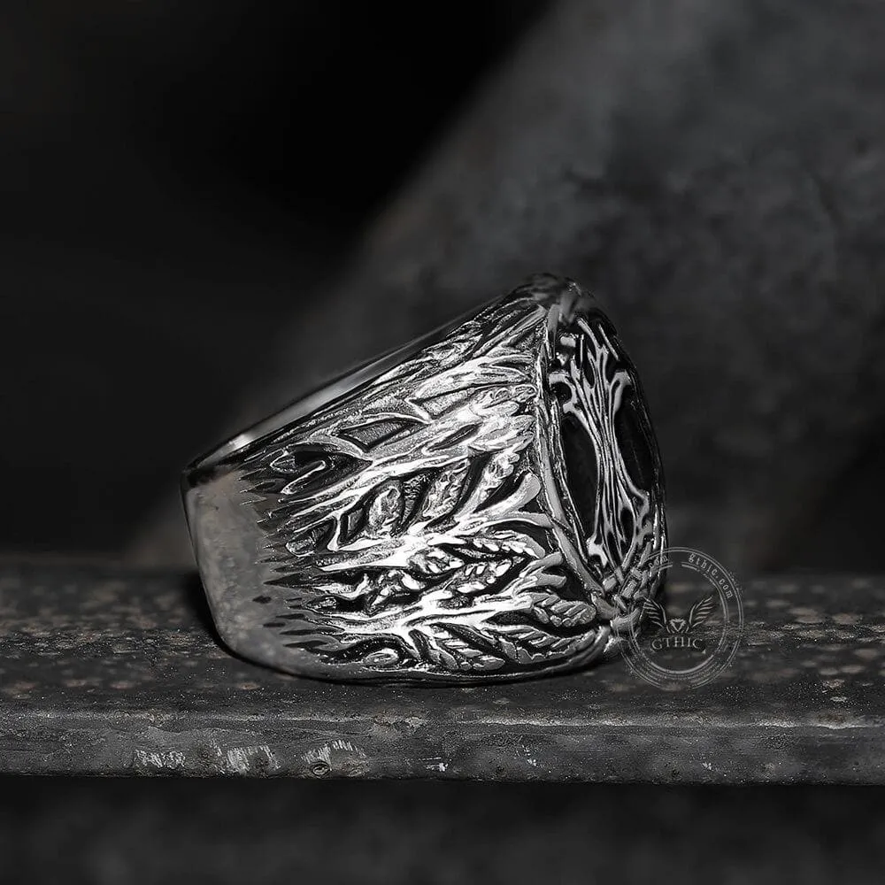 Yggdrasil 316L Stainless Steel Viking Ring sold by GTHIC product image thumbnail 5