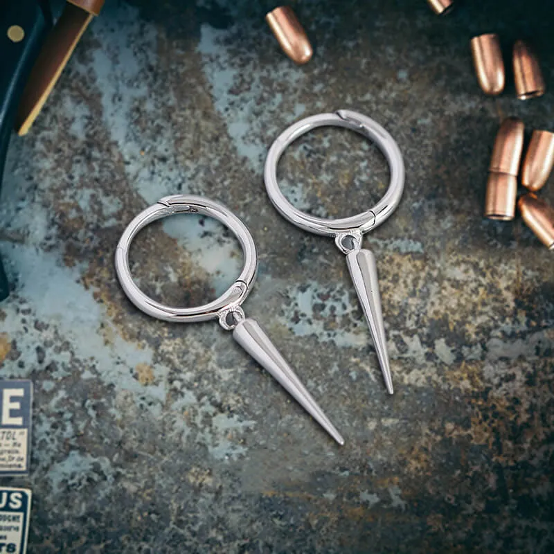 Rivet Sterling Silver Punk Earrings sold by GTHIC product image thumbnail 4