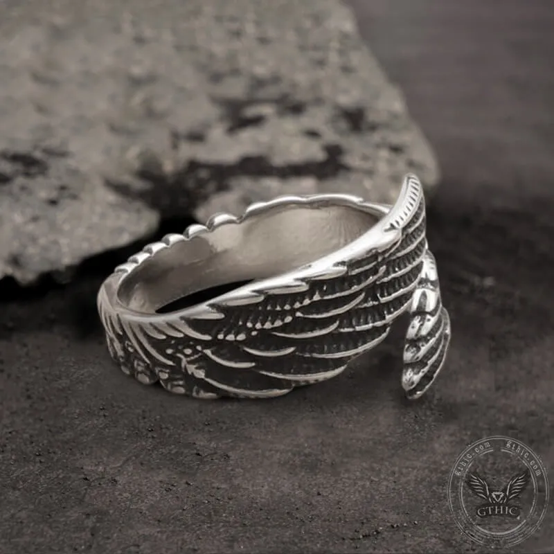 Angel Wing Stainless Steel Ring sold by GTHIC product image thumbnail 3