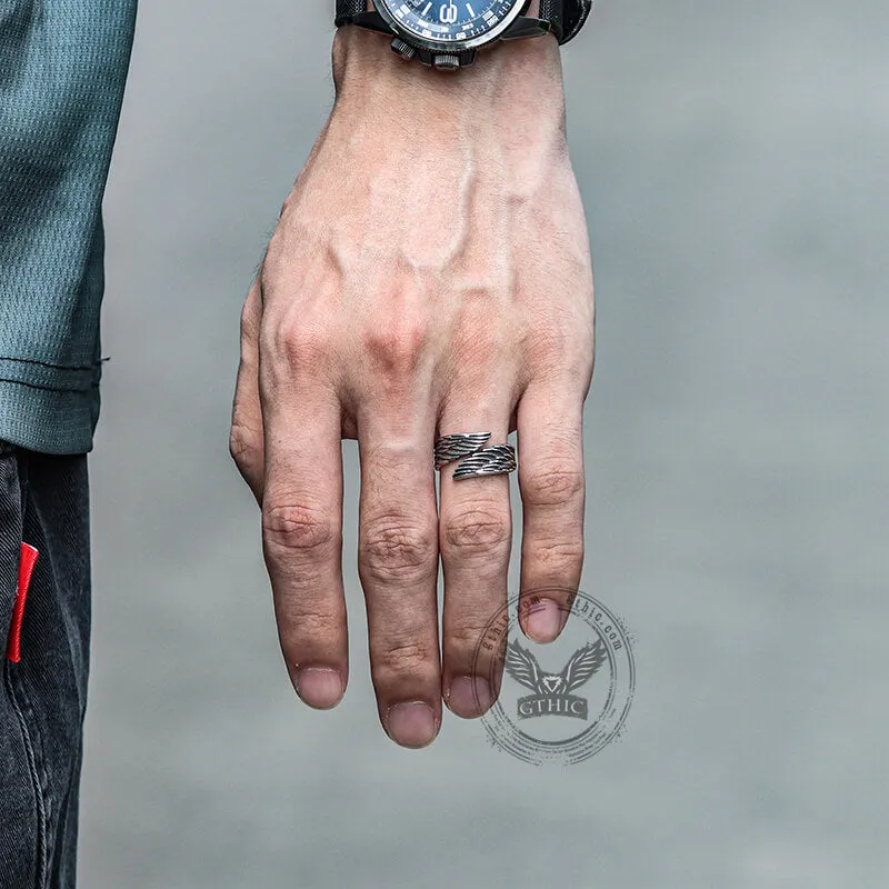 Angel Wing Stainless Steel Ring sold by GTHIC product image thumbnail 2