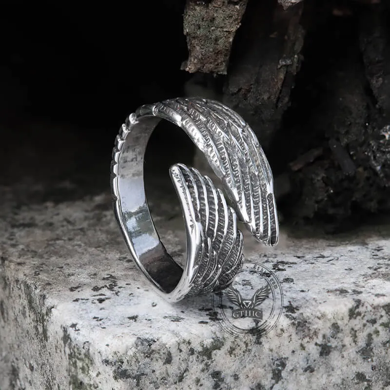 Angel Wing Stainless Steel Ring sold by GTHIC product image thumbnail 4