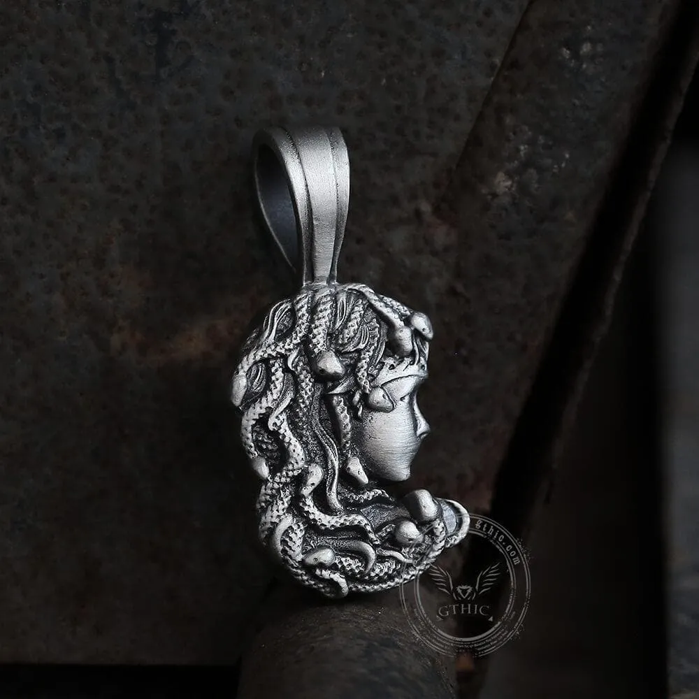 Greek Mythology Medusa Pure Tin Necklace sold by GTHIC product image thumbnail 4
