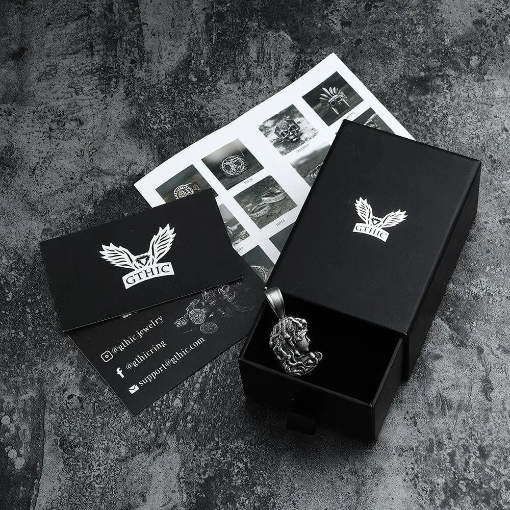 Greek Mythology Medusa Pure Tin Necklace sold by GTHIC product image thumbnail 5