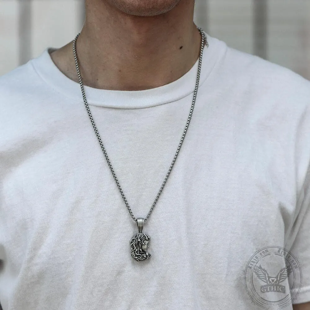 Greek Mythology Medusa Pure Tin Necklace sold by GTHIC product image thumbnail 2