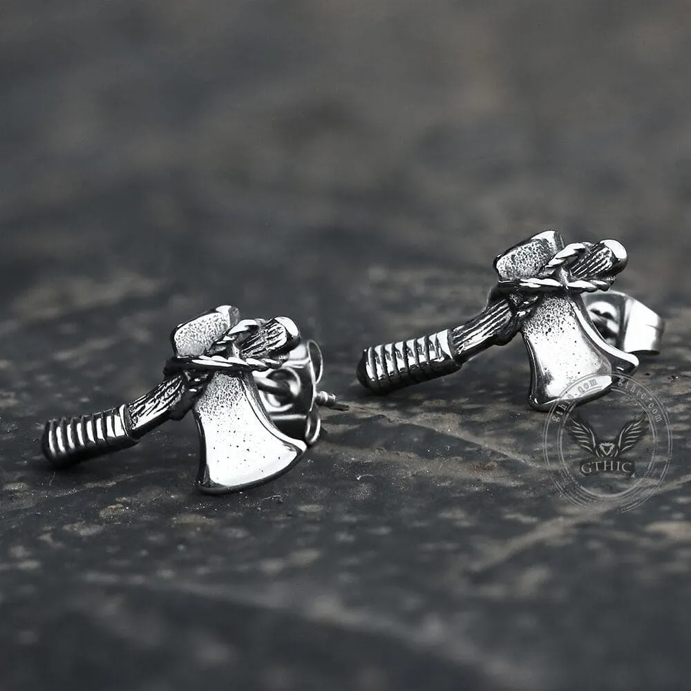 Retro Ax Stainless Steel Ear Stud sold by GTHIC