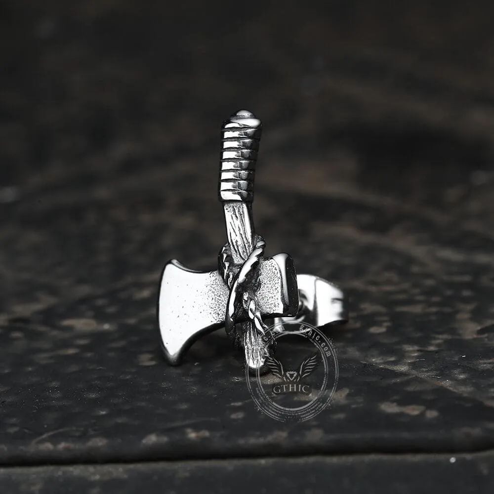 Retro Ax Stainless Steel Ear Stud sold by GTHIC product image thumbnail 4
