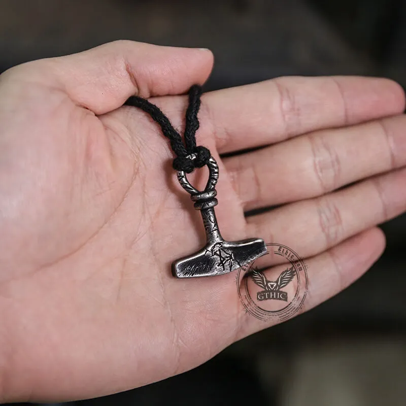Retro Thor's Hammer Stainless Steel Viking Pendant sold by GTHIC product image thumbnail 2