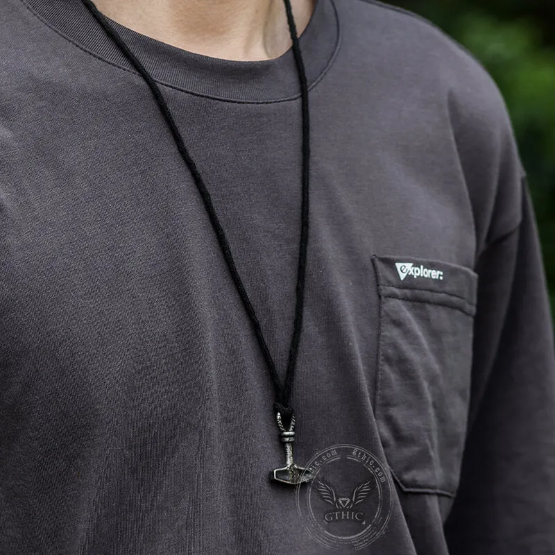Retro Thor's Hammer Stainless Steel Viking Pendant sold by GTHIC product image thumbnail 3