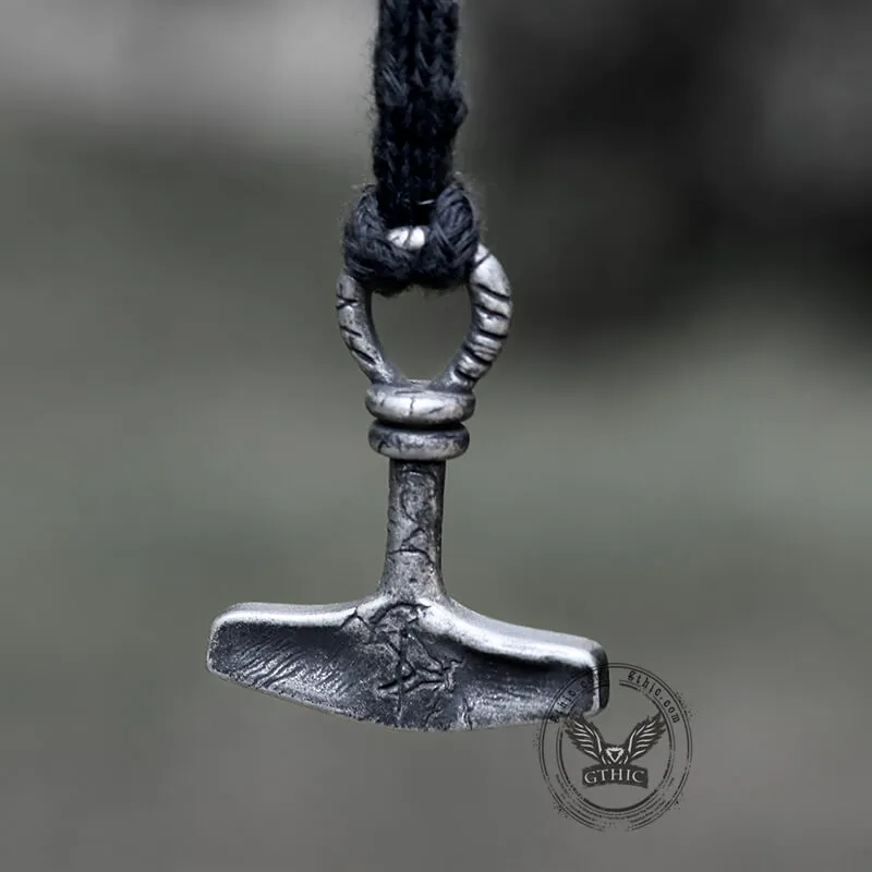 Retro Thor's Hammer Stainless Steel Viking Pendant sold by GTHIC product image thumbnail 5
