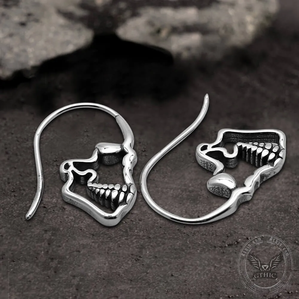 Hollow Skull Stainless Steel Earrings sold by GTHIC product image thumbnail 3