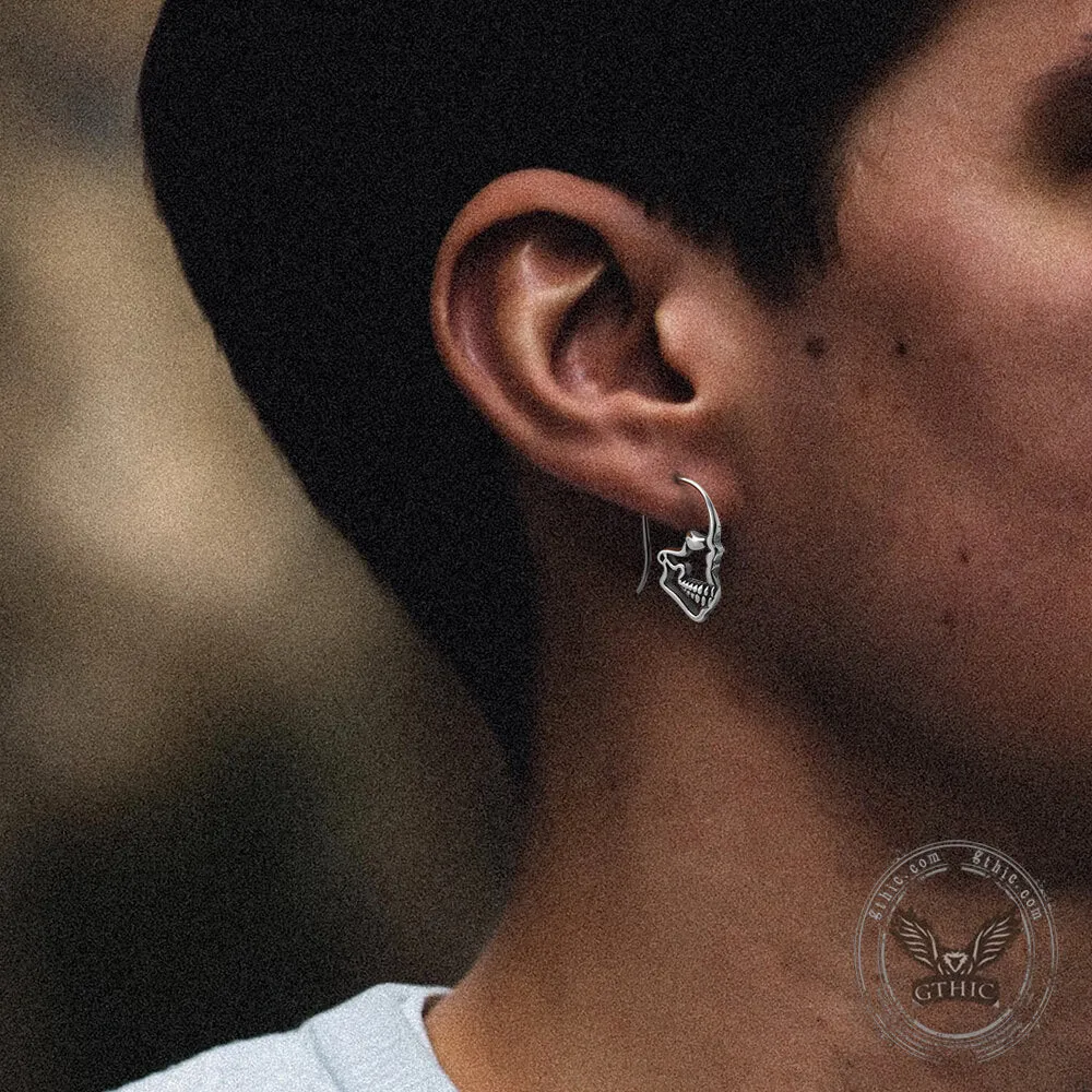 Hollow Skull Stainless Steel Earrings sold by GTHIC product image thumbnail 2