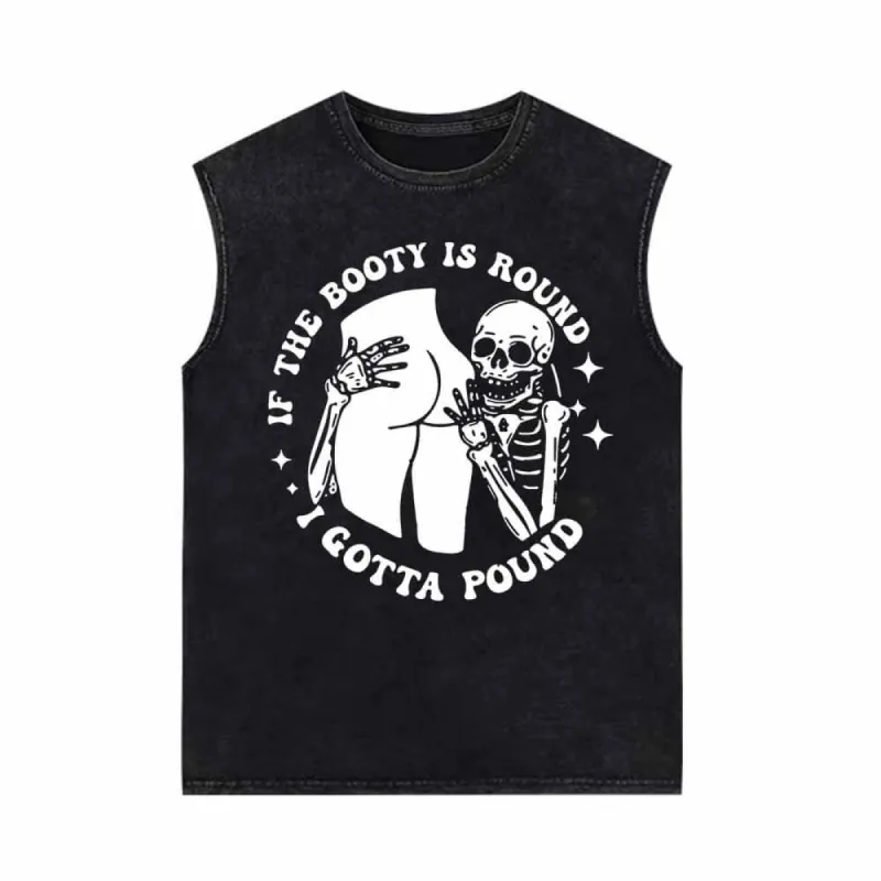 I Gotta Pound Vintage Washed Vest Top sold by GTHIC