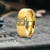 Simple Gemstone Cross Brushed Stainless Steel Ring sold by GTHIC