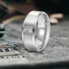 Simple Gemstone Cross Brushed Stainless Steel Ring sold by GTHIC