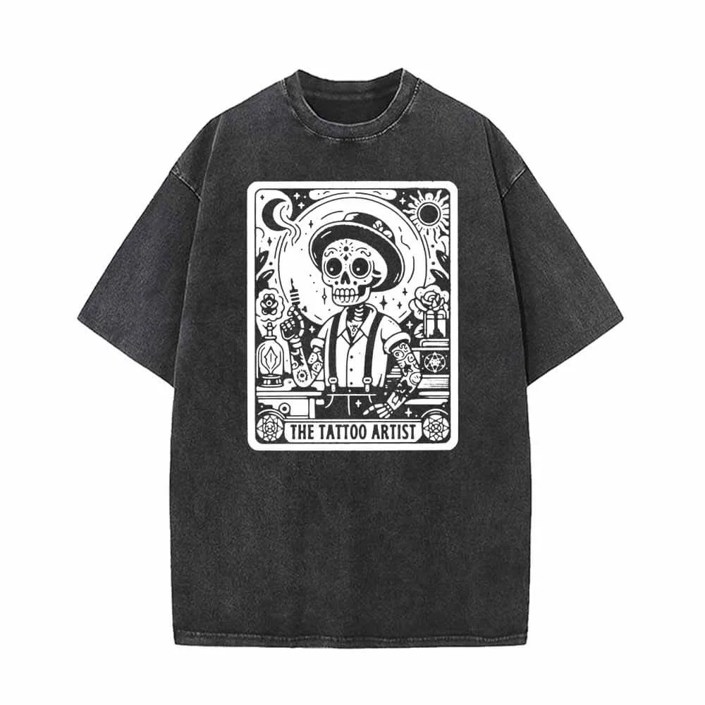 The Skull Tattoo Artist Vintage Washed T-shirt sold by GTHIC