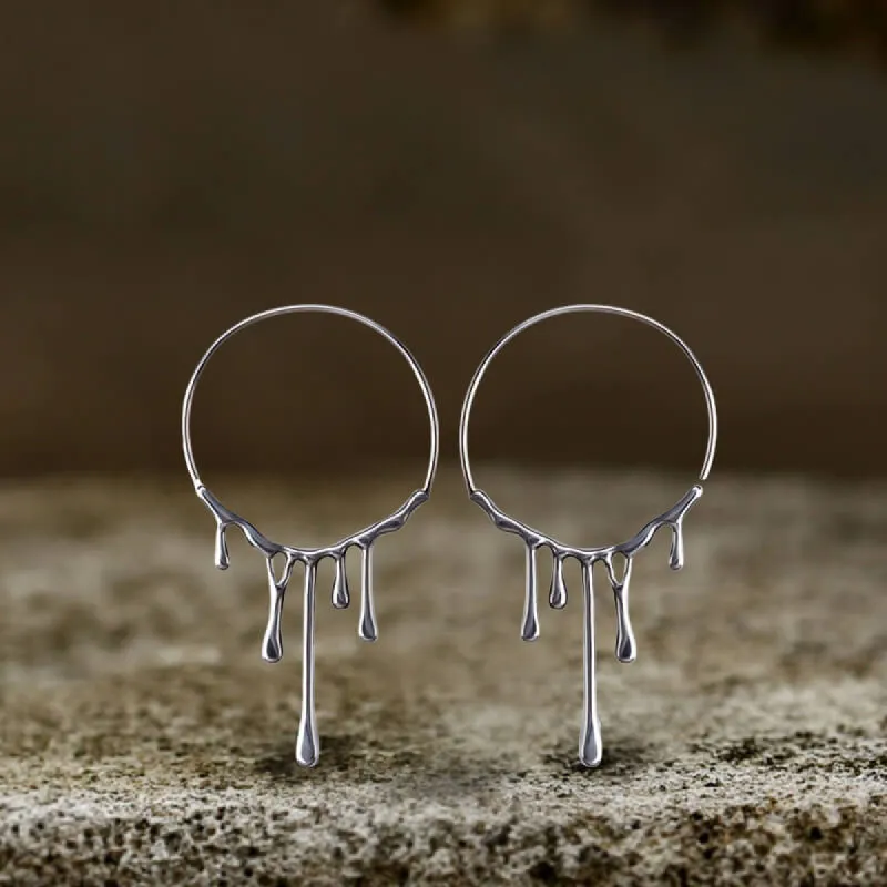 Simple Water Drop Shape Stainless Steel Retro Earrings sold by GTHIC