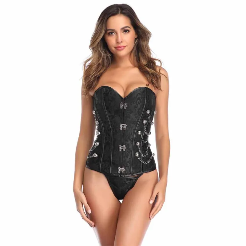 Punk Metal Zipper Design Palace Style Corset sold by GTHIC