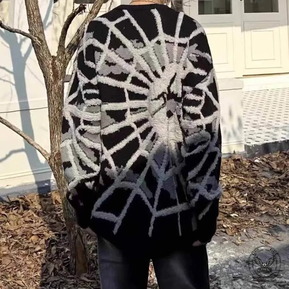 Spider Web Jacquard High Street Crew Neck Sweater sold by GTHIC product image thumbnail 3