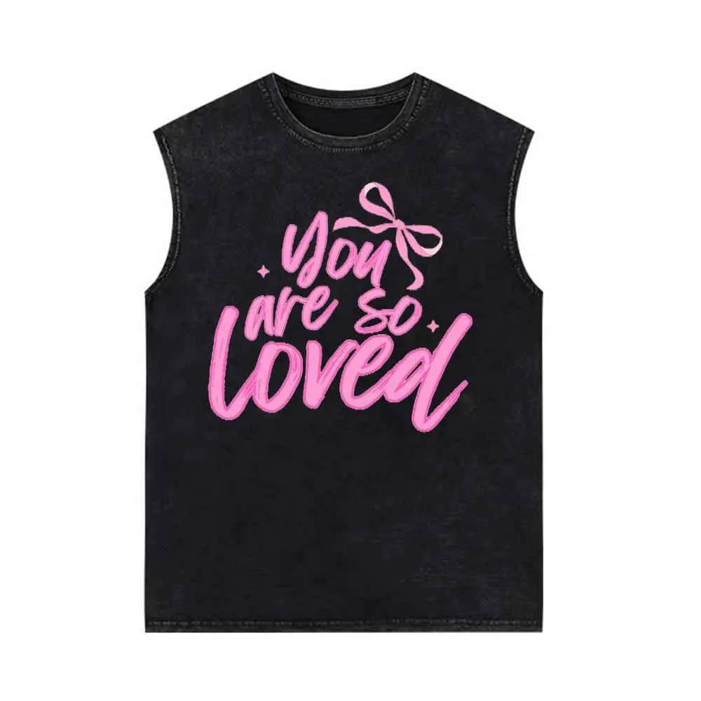 You Are So Loved Vintage Washed Vest Top sold by GTHIC