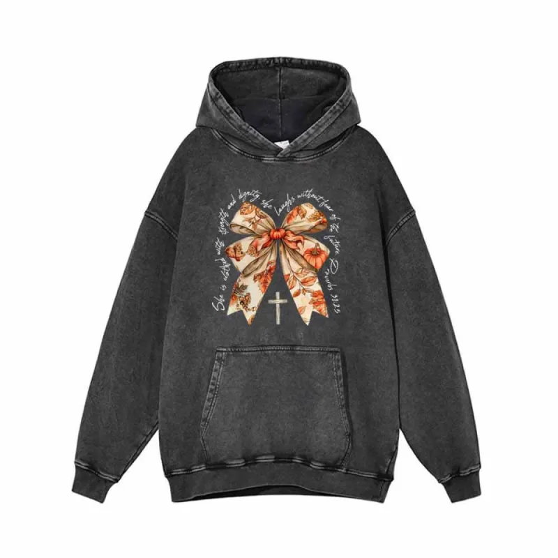 Autumn Pumpkin Cross Bow Vintage Washed Hoodie sold by GTHIC