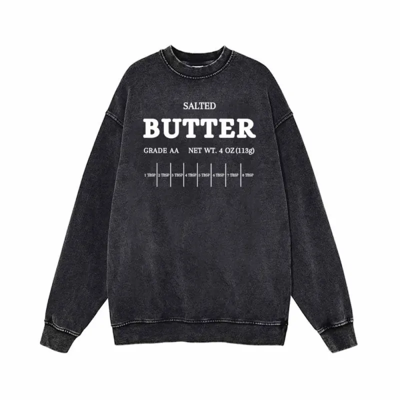 Salted Butter Vintage Washed Sweatshirt sold by GTHIC