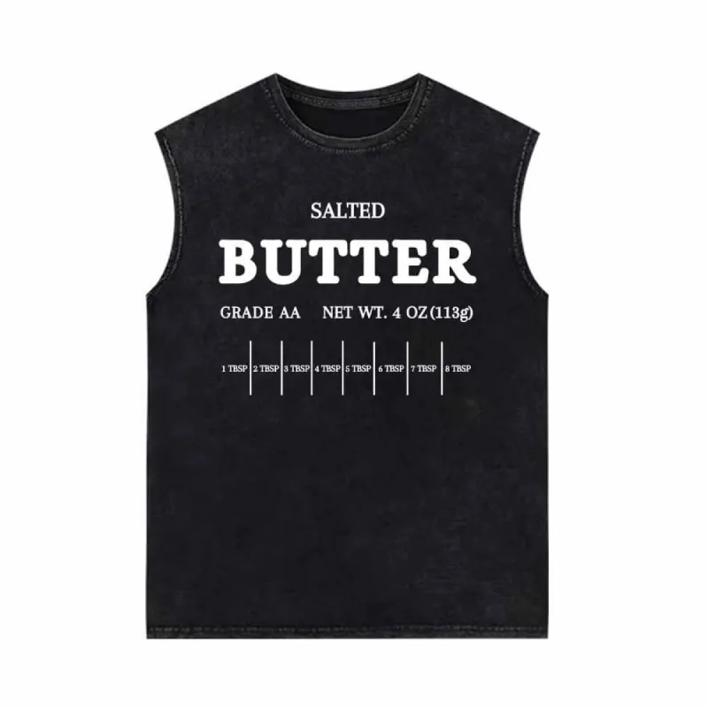 Salted Butter Vintage Washed Vest Top sold by GTHIC