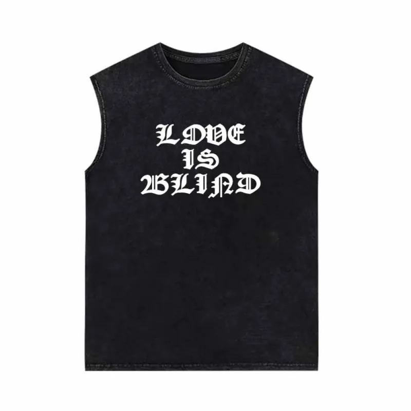 Love Is Blind Vintage Washed Vest Top sold by GTHIC