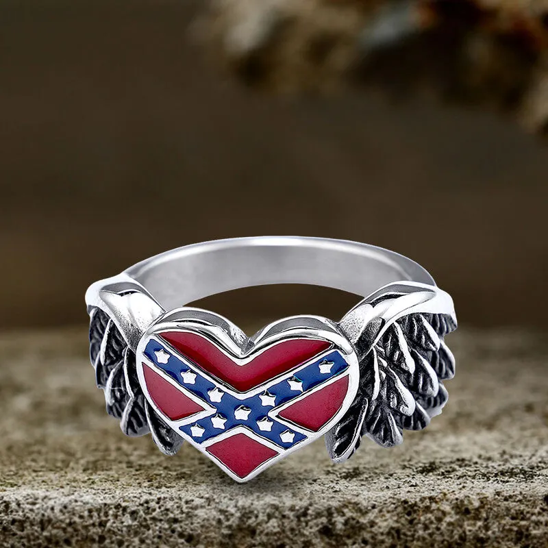 Confederate Heart Wing Stainless Steel Ring sold by GTHIC