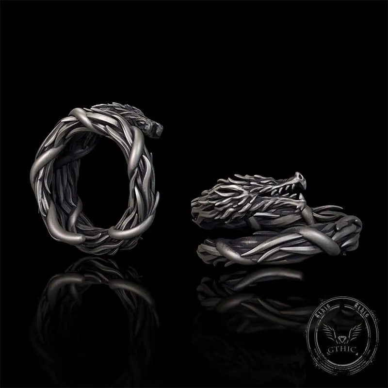 Domineering Hovering Dragon Sterling Silver Ring sold by GTHIC product image thumbnail 2