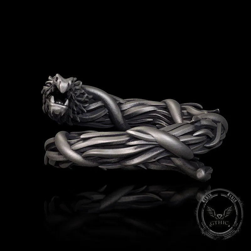 Domineering Hovering Dragon Sterling Silver Ring sold by GTHIC product image thumbnail 4