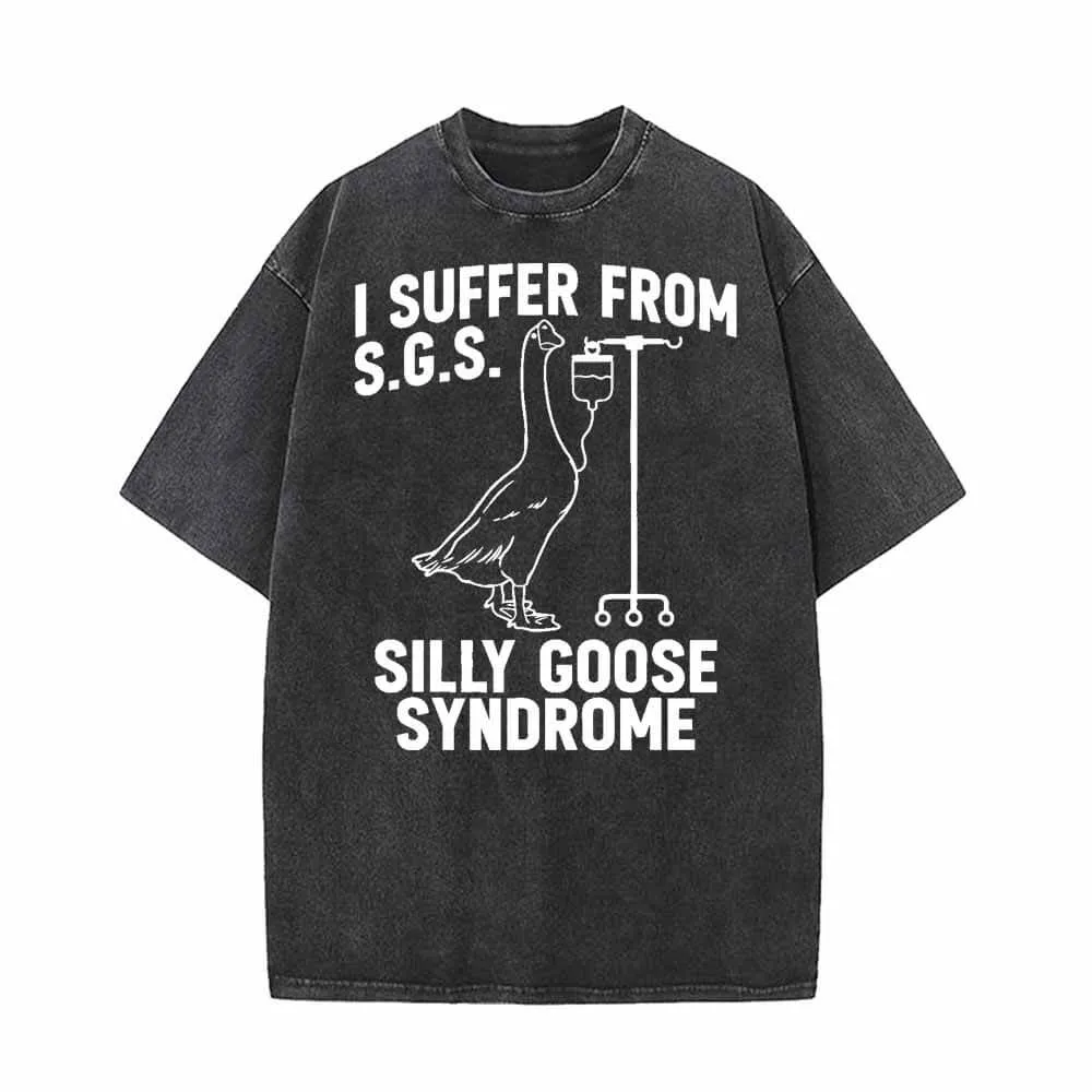 I Suffer From Silly Goose Syndrome Vintage Washed T-shirt sold by GTHIC