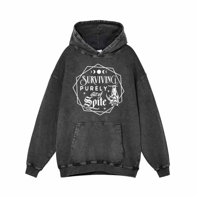Survival Purely Out Of Spite Bat Pattern Hoodie sold by GTHIC
