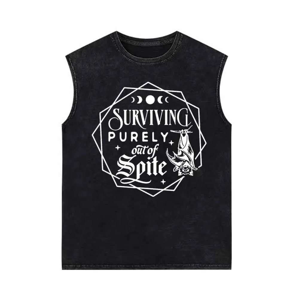 Survival Purely Out Of Spite Bat Pattern Vest Top sold by GTHIC