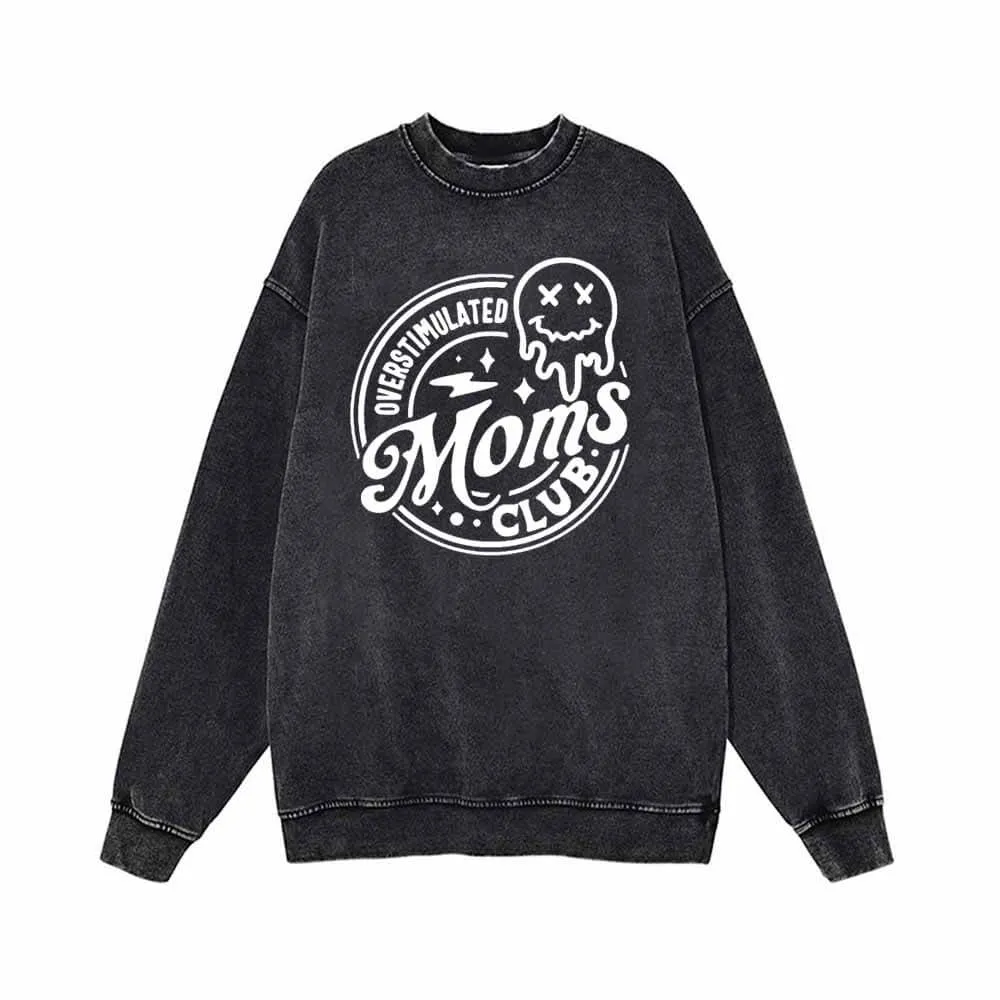 Overstimulated Moms Club Ghost Vintage Washed Sweatshirt sold by GTHIC