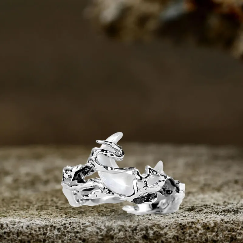 Wave Sun and Moon Alloy Open Couple Ring sold by GTHIC