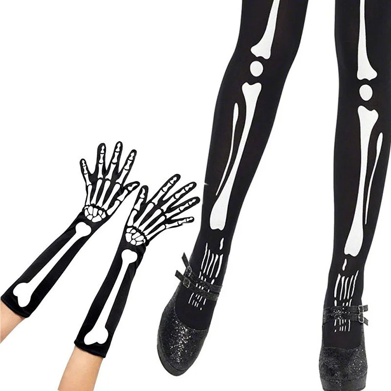 Skeleton Bones Luminous Gloves Socks Set sold by GTHIC product image thumbnail 2