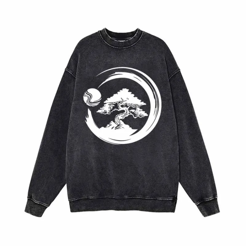 Tree Under Full Moon Vintage Washed Sweatshirt sold by GTHIC