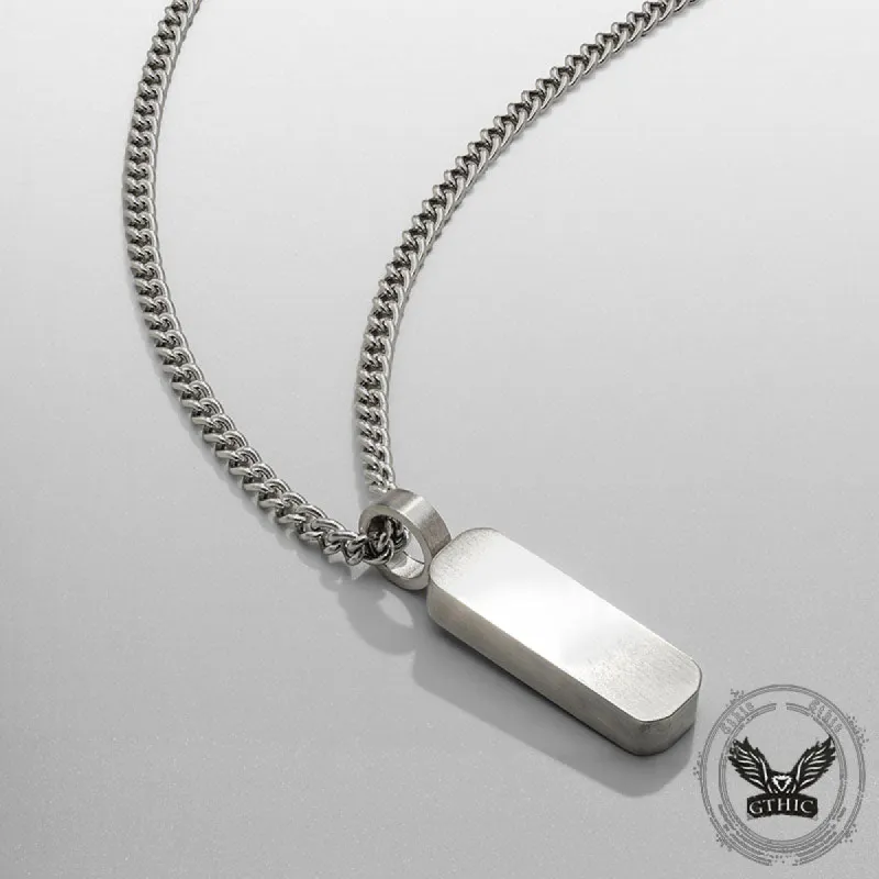 Personalized Simple Stainless Steel Bar Necklace sold by GTHIC