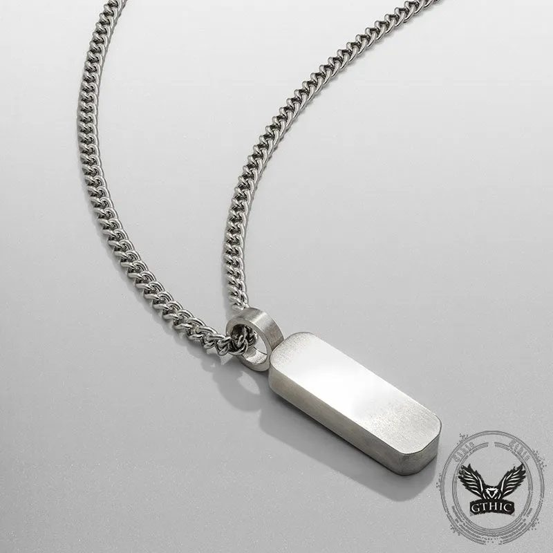 Personalized Simple Stainless Steel Bar Necklace sold by GTHIC